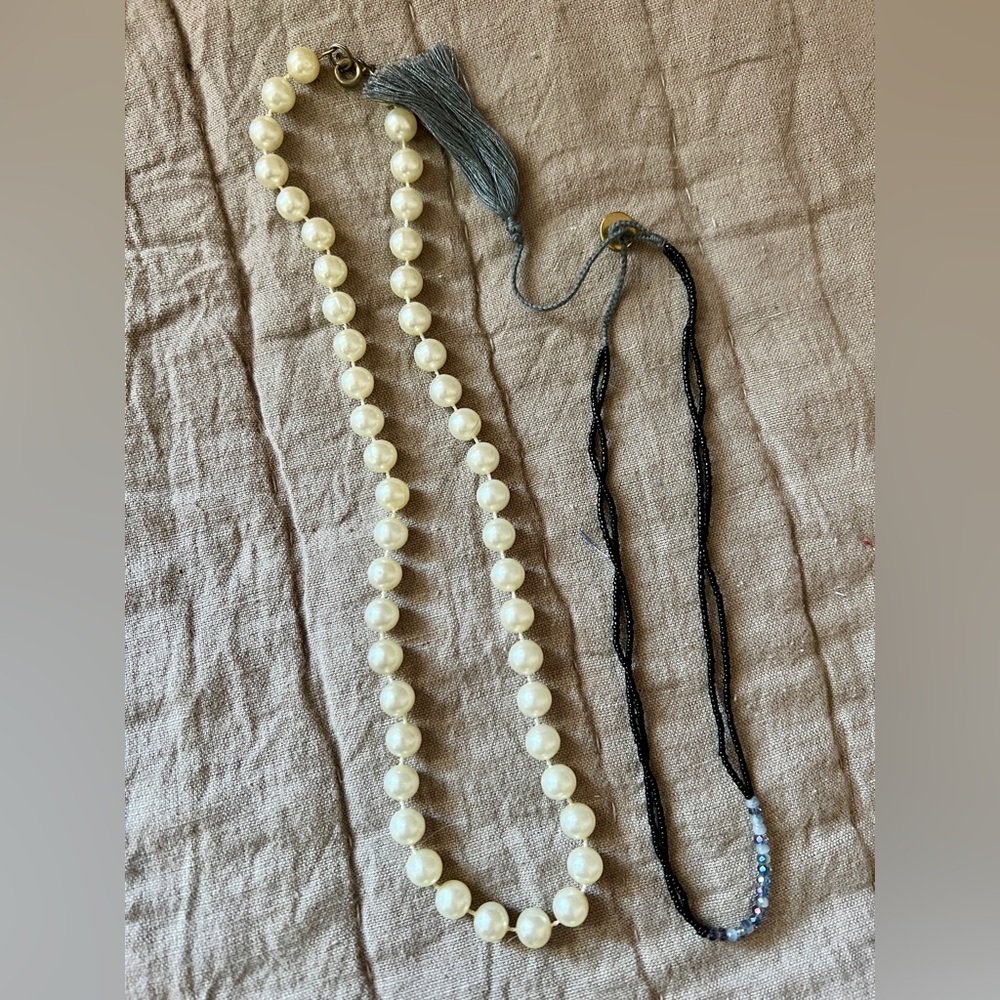 Choker and Pearl Necklace Duo
